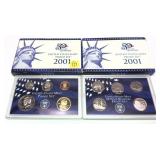 x2- 2001 Proof sets, -x2 sets, Sold by