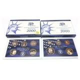 x2- 2000 Proof sets, -x2 sets, Sold by