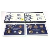 x2- 1999 Proof sets, -x2 sets, Sold by