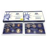 x2- 2002 Proof sets, -x2 sets, Sold by