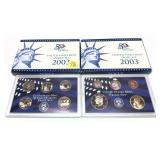 x2- 2003 Proof sets, -x2 sets, Sold by