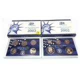 x2- 2002 Proof sets, -x2 sets, Sold by