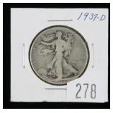 1937-D Walking Liberty half dollar