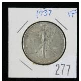 1937 Walking Liberty half dollar