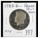 1983-S Kennedy half dollar- proof