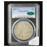 1897-O Morgan dollar- PCGS CAC slab certified XF