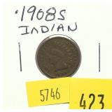 1908-S Indian Head cent