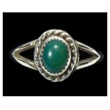 D. Whitegoat Navajo sterling silver split shank
