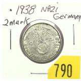 German 2 mark silver coin