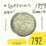 German 2 mark silver coin