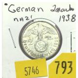 German 2 mark silver coin