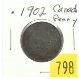 1902 Canadian large cent