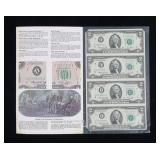 $2 Star notes uncut sheet, series of 1976