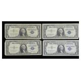 x4- $1 Silver certificates, series of 1935, 1957,