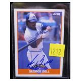 George Bell Score 1989, 347 Blue Jays, signed
