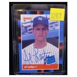 Al Leiter Donruss 1988 #43 NY Yankee, signed