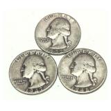 x3- Quarters, 90% silver, -x3 quarters, Sold by
