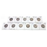 x11- Quarters, 90% silver, -x11 quarters, Sold by