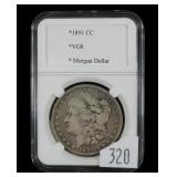 1891-CC Morgan dollar