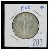 1940 Walking Liberty half dollar