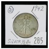 1942 Walking Liberty half dollar