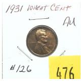 1931 Lincoln cent