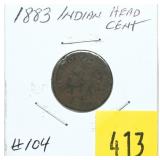 1883 Indian Head cent