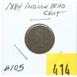 1884 Indian Head cent