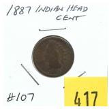 1887 Indian Head cent