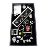 Lot, fashion jewelry, including Monet, Amco 14K