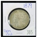 1879 Morgan dollar- Gem B.U.