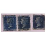 Great Britain 30 (P13), 30 (P14), 30 (P15) used,