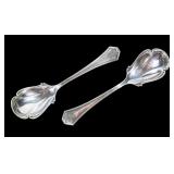 Pair of sterling spoons, .920 T. oz.