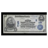 $5 National currency, First National Bank