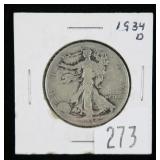 1934-D Walking Liberty half dollar