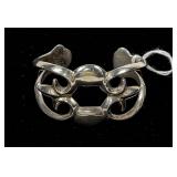 Sterling silver lattice design cuff bracelet,