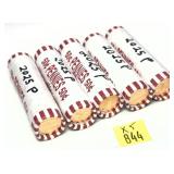 x5- Rolls of 2025 Lincoln cents, -x5 rolls,