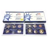 x2- 2005 Proof sets, -x2 sets, Sold by