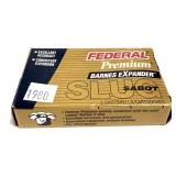 Box of 12 Ga. 2.75' Federal sabot slugs, 5 rounds