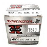 Box of .410 Ga. 2.5' No. 6 Winchester high brass
