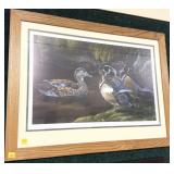 Framed Duck Print, Frame size: 20.5' x28'