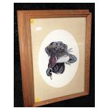 Framed Black Lab Print, 16.5'x13.5' Frame