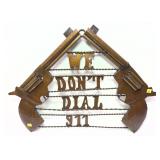 'We Don't Dial 911' Revolver Tin Sign,