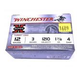 Box of 12 Ga. 3' No. 4 Winchester turkey loads,