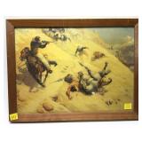 'An Argument with the Sheriff' framed Print,
