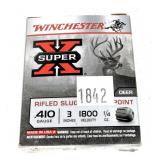 Box of .410 Ga. 3' Winchester rifled slugs, 5 Rds.