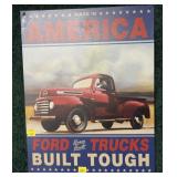 Ford Made in America tin sign, 16' x 12 1/2'