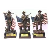 Lot: 3 John Wayne Talking Sculptures- 'Land of