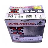 Box of 20 Ga. 2.75' No. 6 Winchester small game