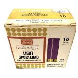 Box of 16 Ga. 2.75' No. 6 Sears light sport loads,